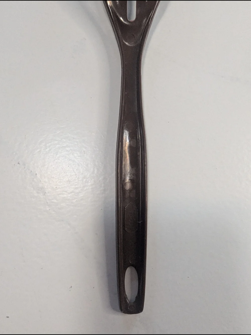 Vintage Foley Brown Nylon Slotted Mixing Spoon Whisk 11